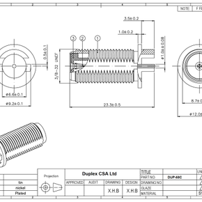 DUP 68C Technical Drawing